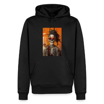Jack Skull Halloween Content Creator - Men’s Premium Organic Hoodie - black - Front - Nico (187cm)