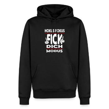 Hokus Pokus Fick dich Modus - Männer Premium Bio Hoodie - Schwarz - Vorne - Nico (187cm)