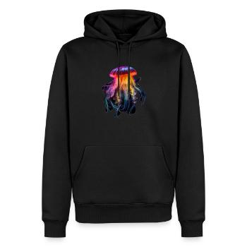 Neon jellyfish - Men’s Premium Organic Hoodie - black - Front - Nico (187cm)