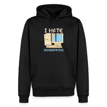 Informatiker Programmer Programming Coding Sprüche - Männer Premium Bio Hoodie - Schwarz - Vorne - Nico (187cm)