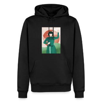 Joan of Art - Men’s Premium Organic Hoodie - black - Front - Nico (187cm)
