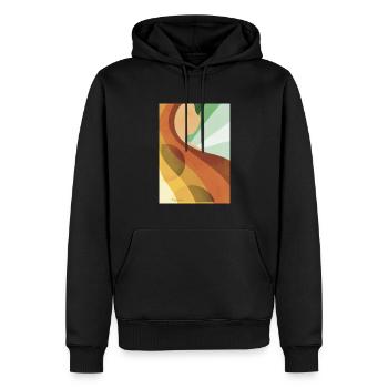 Vintage Woman - Men’s Premium Organic Hoodie - black - Front - Nico (187cm)