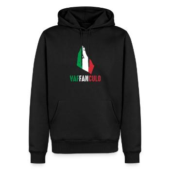 Italy Italian Vaffanculo - Men’s Premium Organic Hoodie - black - Front - Nico (187cm)