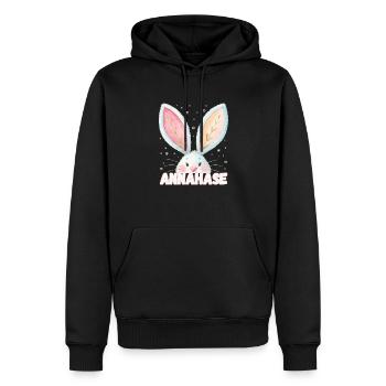 Name Anna Hase Annahase Kosename - Männer Premium Bio Hoodie - Schwarz - Vorne - Nico (187cm)