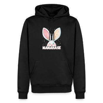 Mama Bunny Mama Pet Name - Men’s Premium Organic Hoodie - black - Front - Nico (187cm)