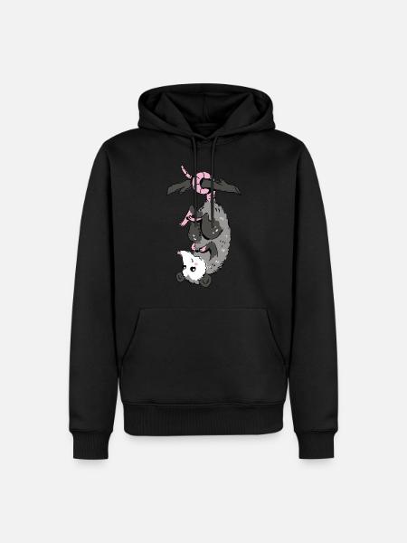 Opossum - Männer Premium Bio Hoodie - Schwarz