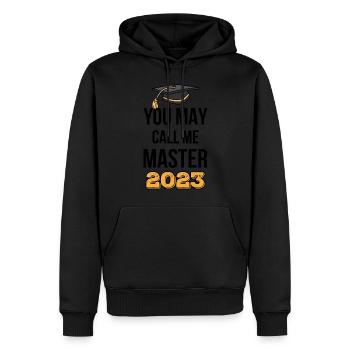 Du darfst mich Master 2023 II nennen - Männer Premium Bio Hoodie - Schwarz - Vorne - Nico (187cm)