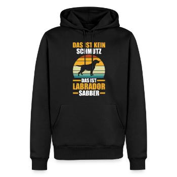 Hund Labrador - Männer Premium Bio Hoodie - Schwarz - Vorne - Nico (187cm)