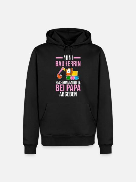 Bagger Bauherrin - Männer Premium Bio Hoodie - Schwarz