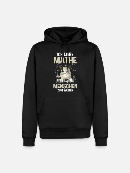 Mathematik Mathe Katze - Männer Premium Bio Hoodie - Schwarz