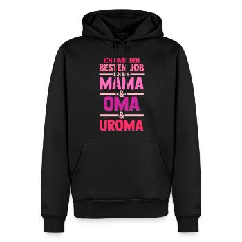 Mutter Mama Oma Uroma - Männer Premium Bio Hoodie - Schwarz - Vorne - Nico (187cm)