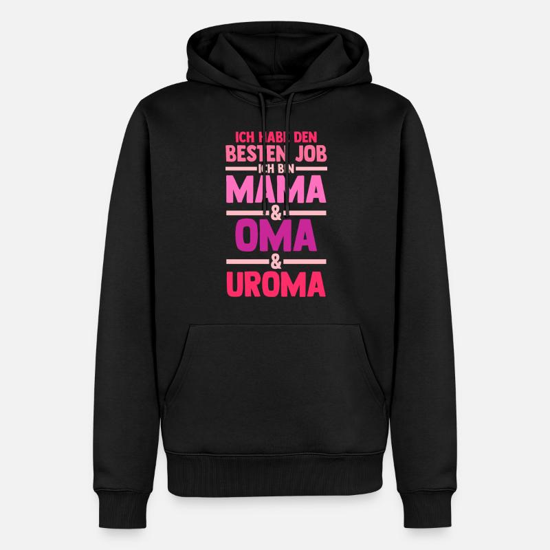 Mutter Mama Oma Uroma - Männer Premium Bio Hoodie - Schwarz
