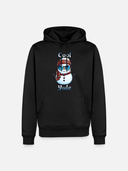 Cool Yule Snowman Winterproof Design - Men’s Premium Organic Hoodie - black