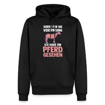 Pferd Reiten Bauernhof Bauer Pferdebesitzer Pferde - Männer Premium Bio Hoodie - Schwarz - Vorne - Nico (187cm)