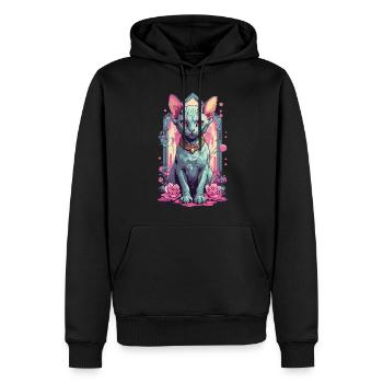 Sphynx chat Pastel Goth chat amant Design - Sweat à capuche Premium bio Homme - noir - Devant - Nico (187cm)