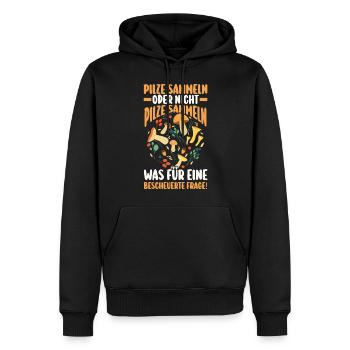Pilz Pilze Pilzjäger Pilzsammler - Männer Premium Bio Hoodie - Schwarz - Vorne - Nico (187cm)