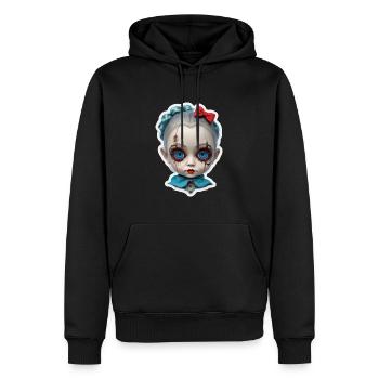 Halloween gruselige Puppe - Männer Premium Bio Hoodie - Schwarz - Vorne - Nico (187cm)