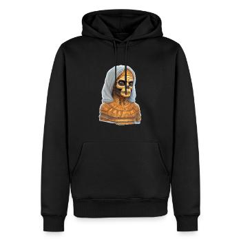 Mumie weiblich Halloween - Männer Premium Bio Hoodie - Schwarz - Vorne - Nico (187cm)