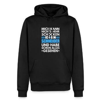 Nicht schockbarer Schneider - Männer Premium Bio Hoodie - Schwarz - Vorne - Nico (187cm)