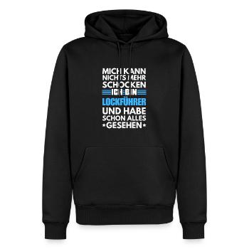 Non-shockable decoy guide - Men’s Premium Organic Hoodie - black - Front - Nico (187cm)