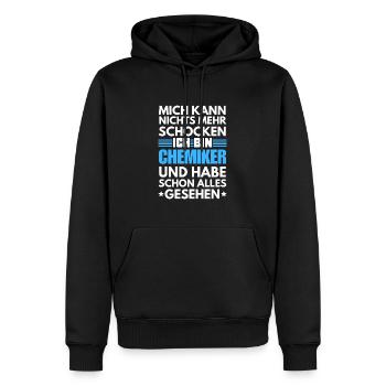 Chimiste non choquable - Sweat à capuche Premium bio Homme - noir - Devant - Nico (187cm)