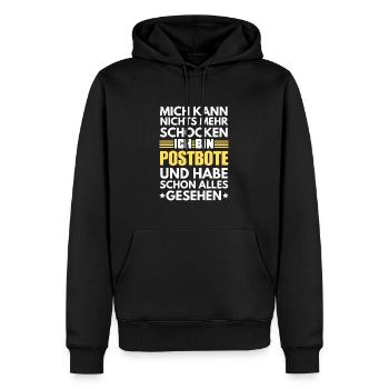 Facteur non choquable - Sweat à capuche Premium bio Homme - noir - Devant - Nico (187cm)