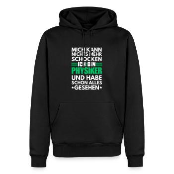 Nicht schockbarer Physiker - Männer Premium Bio Hoodie - Schwarz - Vorne - Nico (187cm)