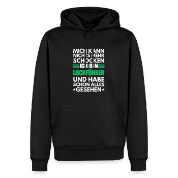 Non-shockable decoy guide - Men’s Premium Organic Hoodie - black - Front - Nico (187cm)