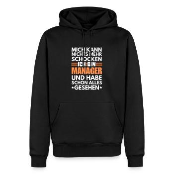 Nicht schockbarer Manager - Männer Premium Bio Hoodie - Schwarz - Vorne - Nico (187cm)