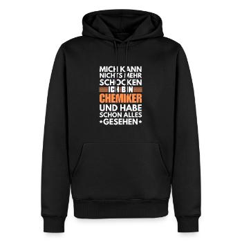 Chimiste non choquable - Sweat à capuche Premium bio Homme - noir - Devant - Nico (187cm)