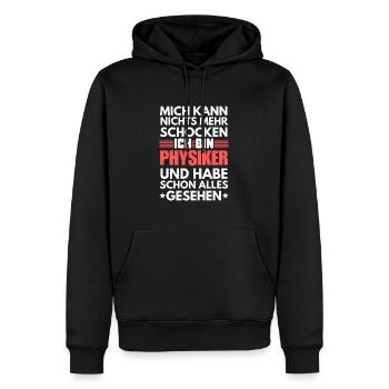 Nicht schockbarer Physiker - Männer Premium Bio Hoodie - Schwarz - Vorne - Nico (187cm)