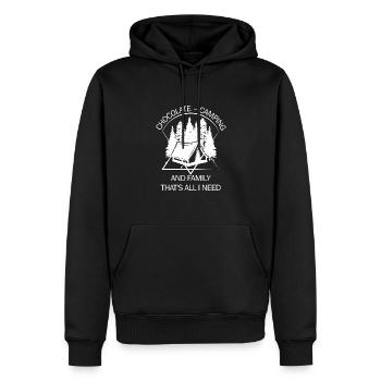 Zelt Camping Camper Pfadfinder Biwakieren - Männer Premium Bio Hoodie - Schwarz - Vorne - Nico (187cm)