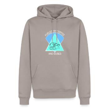 Bus Busfahrer Schulbus Autobus Busfahrerin - Männer Premium Bio Hoodie - Taupe - Vorne - Nico (187cm)