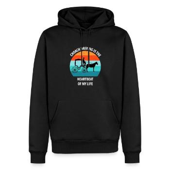 Kutscher Kutsche Pferdekutscher Kutschieren - Männer Premium Bio Hoodie - Schwarz - Vorne - Nico (187cm)