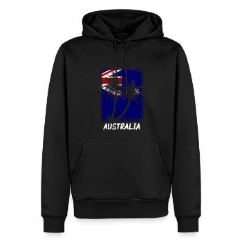 Australien Flagge Down Under Australische Fahne - Männer Premium Bio Hoodie - Schwarz - Vorne - Nico (187cm)