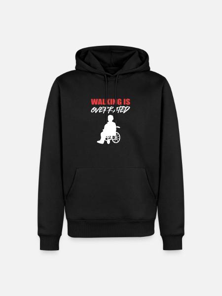 Wheelchair - Men’s Premium Organic Hoodie - black