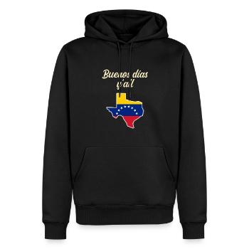 Venezolanisch-texanisches Design für Einwanderer - Männer Premium Bio Hoodie - Schwarz - Vorne - Nico (187cm)