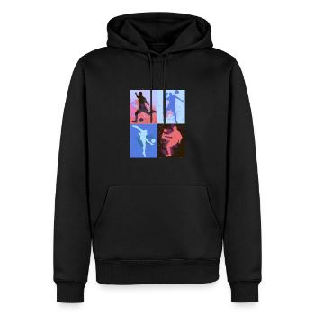 Soccer ,Soccer , Soccer,graffiti - Sweat à capuche Premium bio Homme - noir - Devant - Nico (187cm)