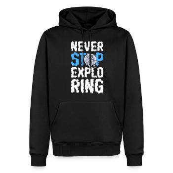 Astronaut sterne - Männer Premium Bio Hoodie - Schwarz - Vorne - Nico (187cm)