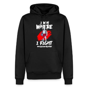 Swordsman Fighter Dagger Japon - Sweat à capuche Premium bio Homme - noir - Devant - Nico (187cm)