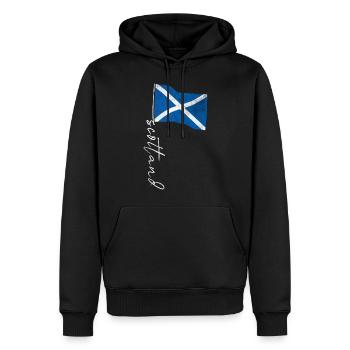 Drapeau de l’Écosse - Sweat à capuche Premium bio Homme - noir - Devant - Nico (187cm)