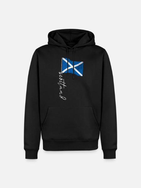 Flag of Scotland - Men’s Premium Organic Hoodie - black