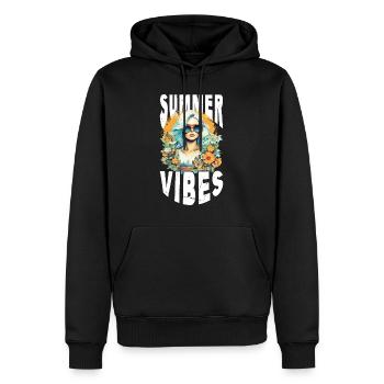Lunettes de soleil Summer Femme Fleurs Sun Vintage - Sweat à capuche Premium bio Homme - noir - Devant - Nico (187cm)