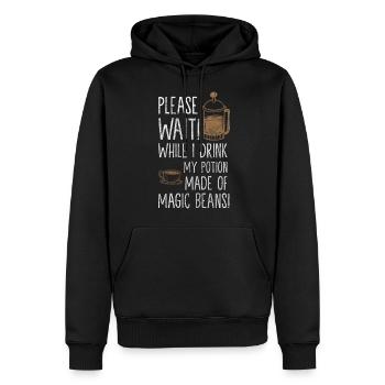 Potion Health Pharmacie - Sweat à capuche Premium bio Homme - noir - Devant - Nico (187cm)