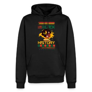 Afrique Eléphant Nature Serengeti - Sweat à capuche Premium bio Homme - noir - Devant - Nico (187cm)