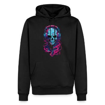 Skull'n'headphones - Männer Premium Bio Hoodie - Schwarz - Vorne - Nico (187cm)