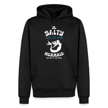 The Salty Mermaid Dive Bar - Männer Premium Bio Hoodie - Schwarz - Vorne - Nico (187cm)