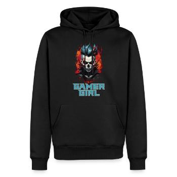Gamer Girl : Chic apocalyptique - Sweat à capuche Premium bio Homme - noir - Devant - Nico (187cm)