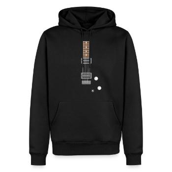 Elektrische Gitarre | Musik, Konzert, Rockband - Männer Premium Bio Hoodie - Schwarz - Vorne - Nico (187cm)
