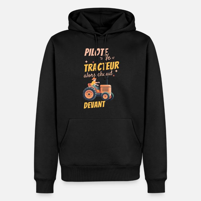 Traktorist - Männer Premium Bio Hoodie - Schwarz